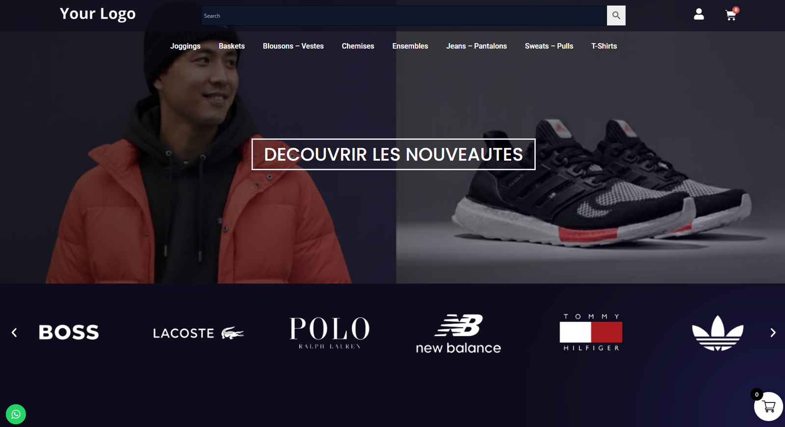 Pro Dark Clothes Store Template Thumbnail