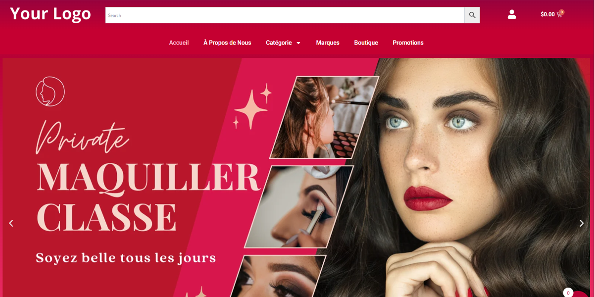 Beauty & Cosmetics Store Template Thumbnail